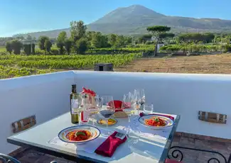 Der Vesuv: Weinverkostung in einem Weinberg von Neapel, Neapel, Italien. Der Vesuv: Weinverkostung in einem Weinberg von Neapel, Neapel, Italien.