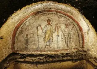 Katakomben von San Gennaro in Neapel: Führung, Neapel, Italien. Katakomben von San Gennaro in Neapel: Führung, Neapel, Italien.